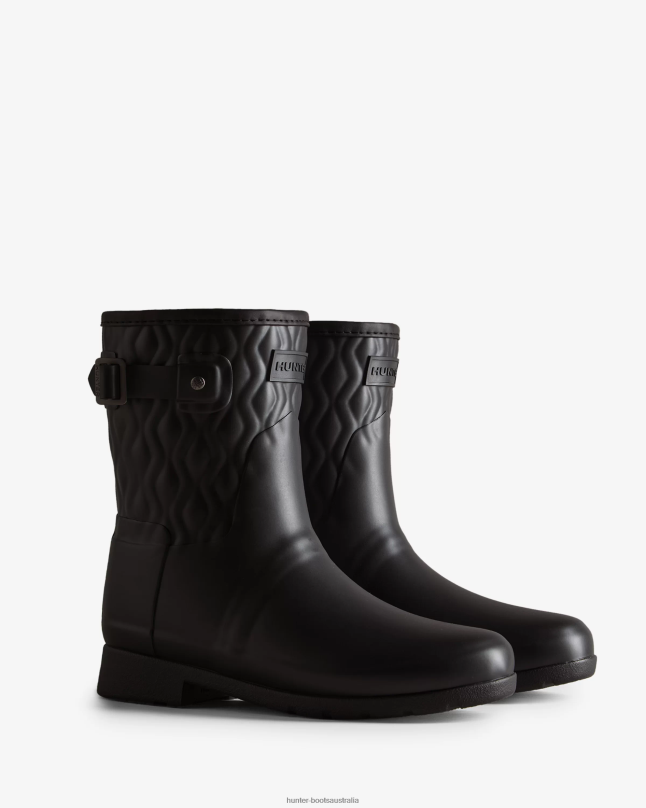 Hunter Women Refined Slim Fit Vertical Quilted Short Rain Boots