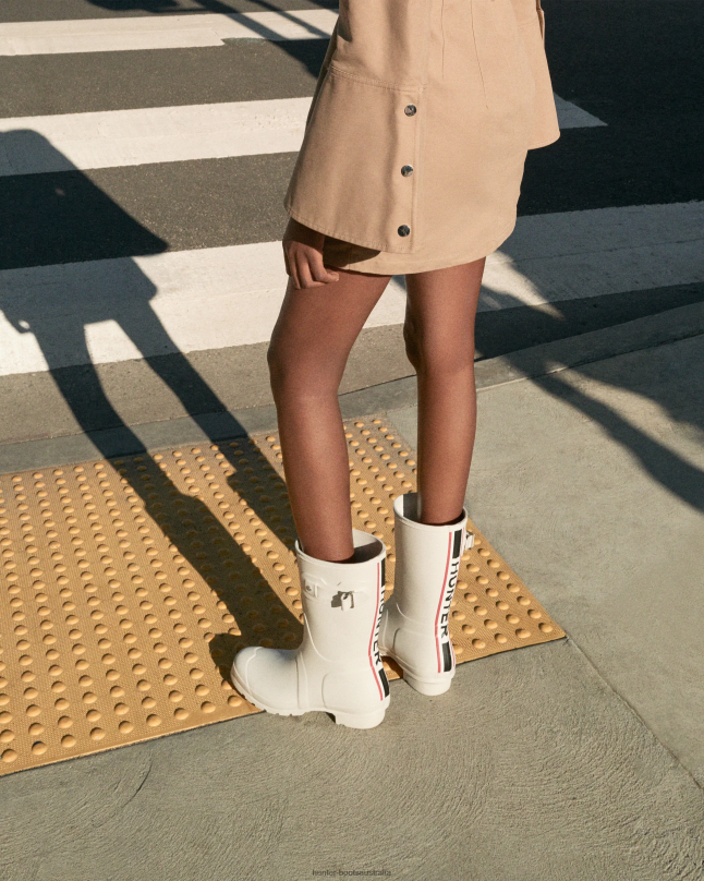 Hunter Women TriColour Logo Backstrap Short Rain Boots 6F02N3 [6F02N3] Hunter Boots Australia