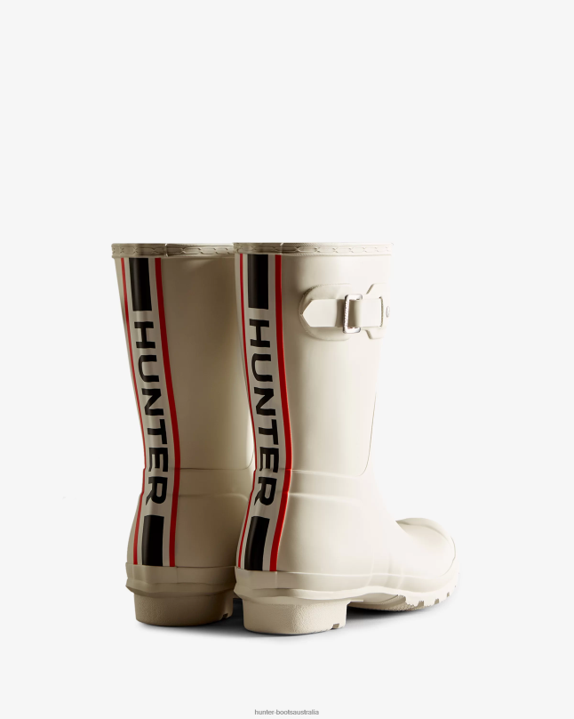 Hunter Women TriColour Logo Backstrap Short Rain Boots 6F02N3 [6F02N3] Hunter Boots Australia